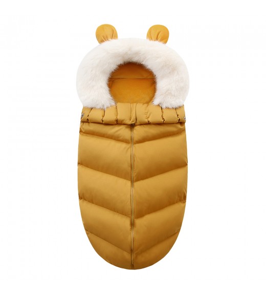 Конверт в коляску для новорожденных осень зима - Royal Felle Lory - Yellow Конверт в коляску для новорожденных осень зима - Royal Felle Lory - Yellow